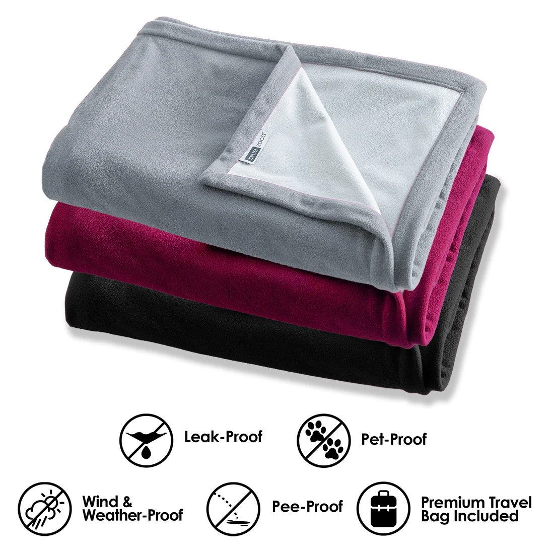 Premium 100% Waterproof Blanket For Indoors & Outdoors - Full Size 65"x80"